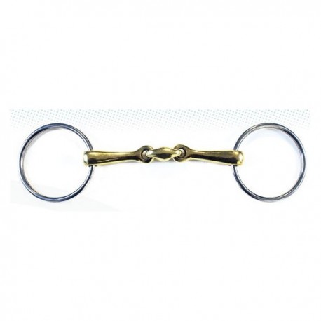 Wędzidło pełne podwójnie łamane z argentanu