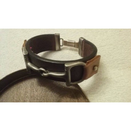 Bransoleta na skórzanym pasku - wędzidło PBA Wróbel