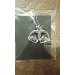 Kolczyki srebrne - łeb konia w podkowie PBA Wróbel