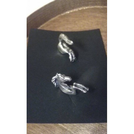 Kolczyki srebrne - koń PBA Wróbel