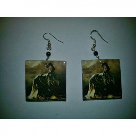 Kolczyki z motywem koni