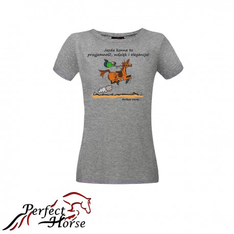 Damski T-shirt "Elegancja" z serii "Cartoon II" Perfect Horse