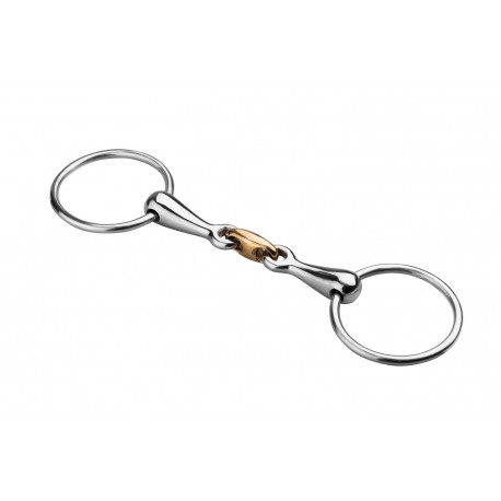 Wędzidło pełne podwójnie łamane ze wstawką miedzianą
