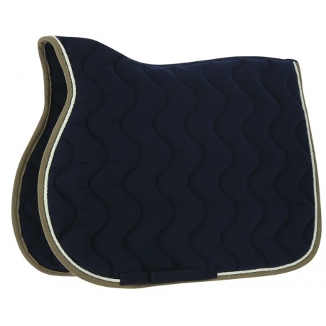 Granatowy zestaw czaprak z nausznikami "Polyfun" Equitheme