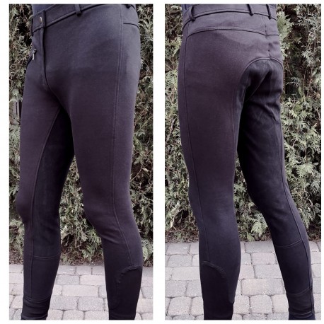 Bryczesy bawełniane męskie z pełnym zamszowym lejem Nowak Center