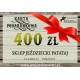 Karta podarunkowa 400 zł "Patataj"