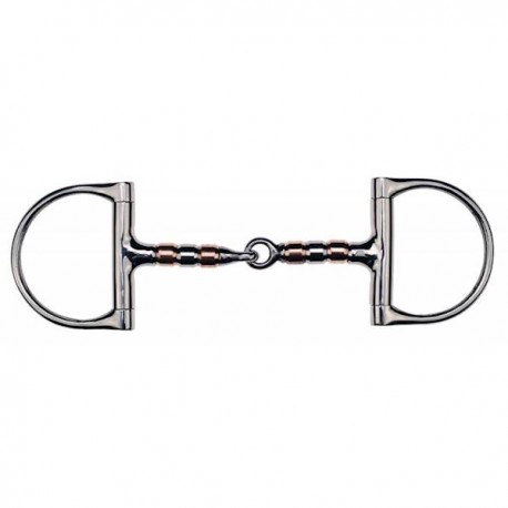 Wędzidło pojedynczo łamane "Verdun" z rolkami miedzianymi Feeling