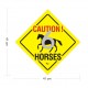 Naklejka odblaskowa "Uwaga konie" różne wzory DOSTAJNI